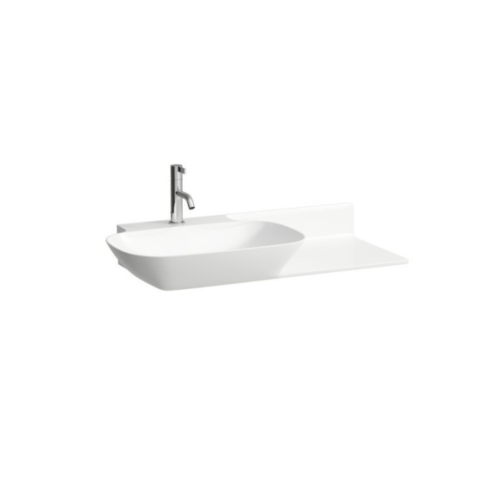 Umywalka ścienna Laufen Ino 900 x 450 mm z blatem po prawej stronie bez otw. biała mat. H8133027571091