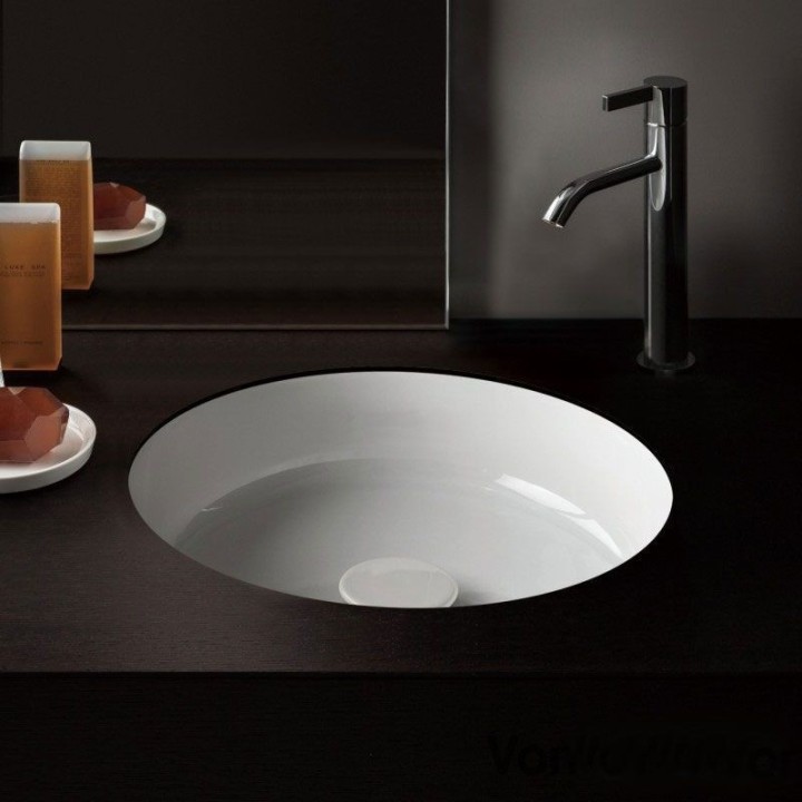 Umywalka podblatowa Laufen Living City śr.450 mm bez otw. biała H8134380001091