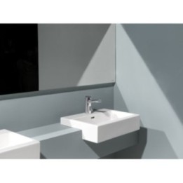 Umywalka półblatowa Laufen Living City 550 x 460 mm z otw. biała H8134320001041