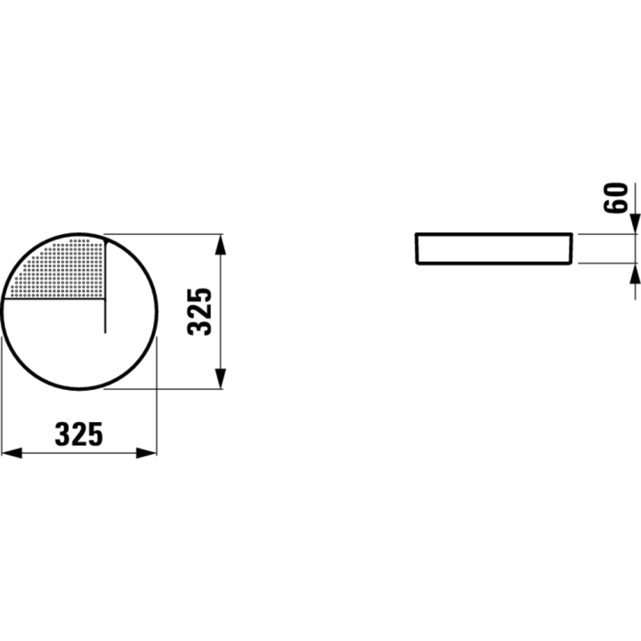 Ceramiczna tacka okrągła śr. 325 mm Laufen Val biała H8702810000001