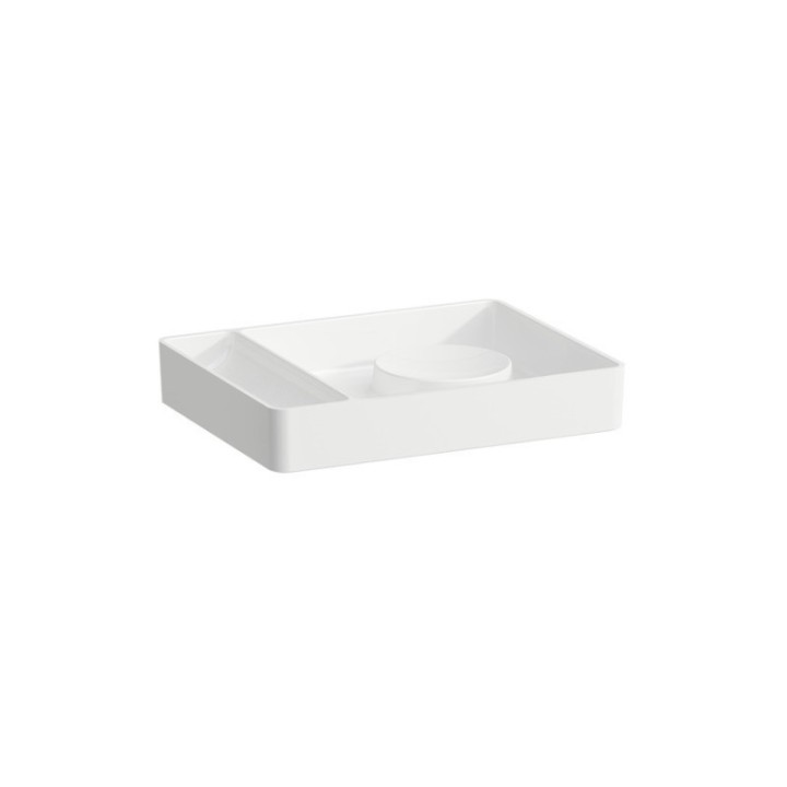 Ceramiczna tacka prostokątna 360 x 280 mm LAufen Val biała H8702820000001