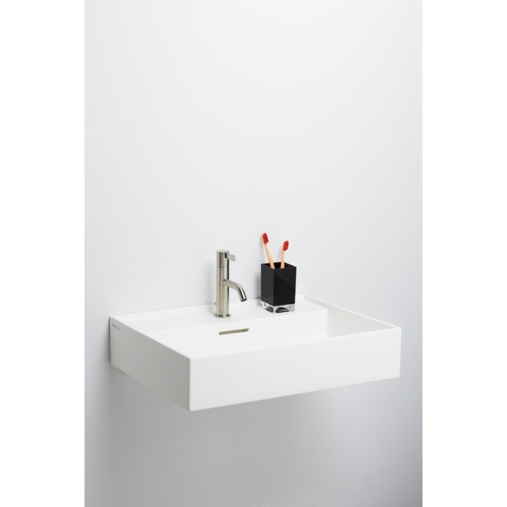Umywalka ścienna Laufen Kartell by Laufen 500 x 460 mm bez otw. biała mat. H8103327571091