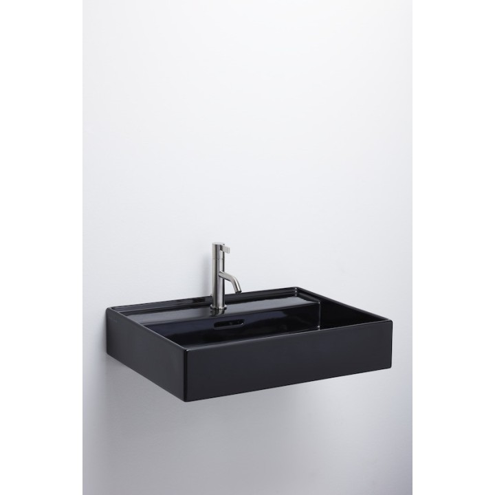 Umywalka ścienna Laufen Kartell by Laufen 500 x 460 mm z otw. czarny mat. H8103327161041