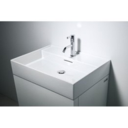 Umywalka ścienna Laufen Kartell By Laufen 600 x 460 mm bez otw. biała mat. H8103337571091