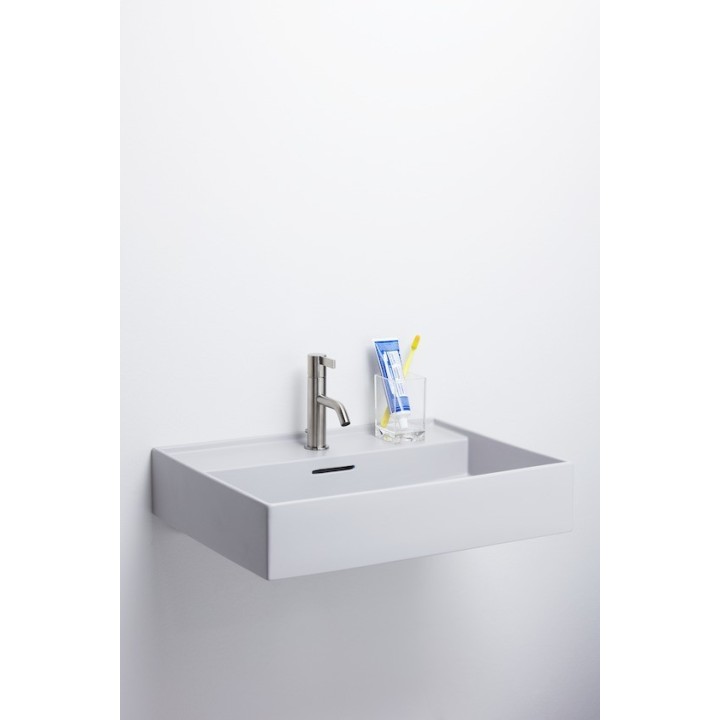 Umywalka ścienna Laufen Kartell 600 x 460 mm szlifowana od spodu z otw. szary mat. H8163337591041