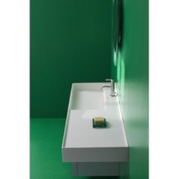 Umywalka ścienna Laufen Kartell 1200 x 460 mm blat po prawej stronie bez otw. biała mat. H8133327571121