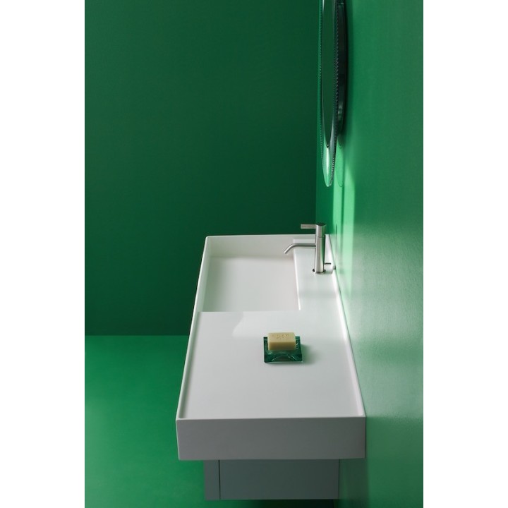 Umywalka ścienna Laufen Kartell 1200 x 460 mm blat po prawej stronie z 3 otw. biała mat. H8133327571581