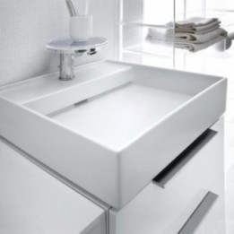 Umywalka ścienna Laufen Kartell 460 x 460 mm z 3 otw. biała mat. H8153317571581