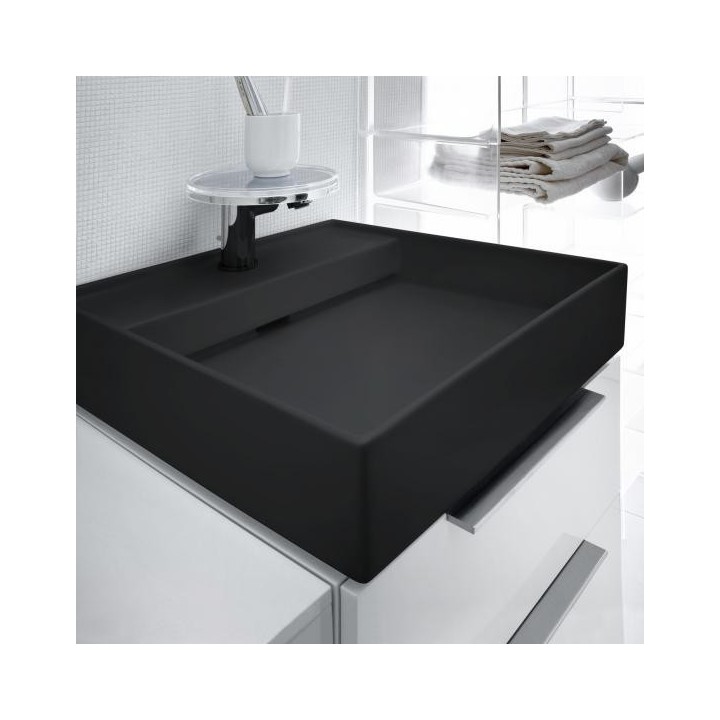 Umywalka ścienna Laufen Kartell 460 x 460 mm bez otw. czarny mat. H8153317161121