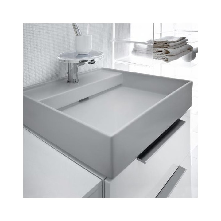 Umywalka ścienna Laufen Kartell 460 x 460 mm z 3 otw. szary mat. H8153317591581