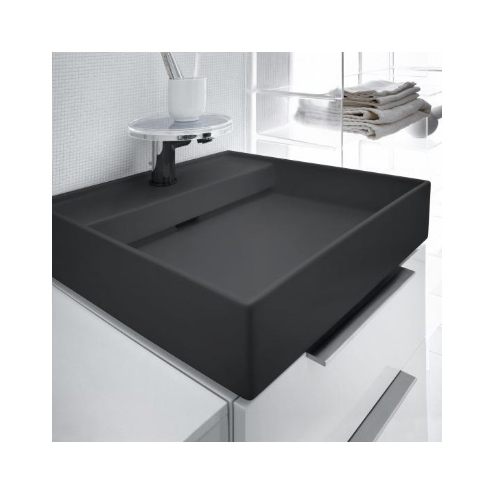 Umywalka ścienna Laufen Kartell 460 x 460 mm bez otw. grafit mat. H8153317581121