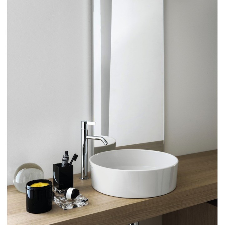 Umywalka nablatowa Laufen Kartell Ø 420 mm bez otw. biała H8123310001121