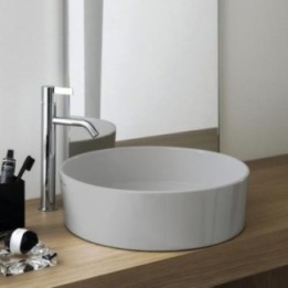 Umywalka nablatowa Laufen Kartell Ø 420 mm bez otw. szary mat. H8123317591121
