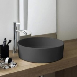 Umywalka nablatowa Laufen Kartell Ø 420 mm bez otw. grafit mat. H8123317581121