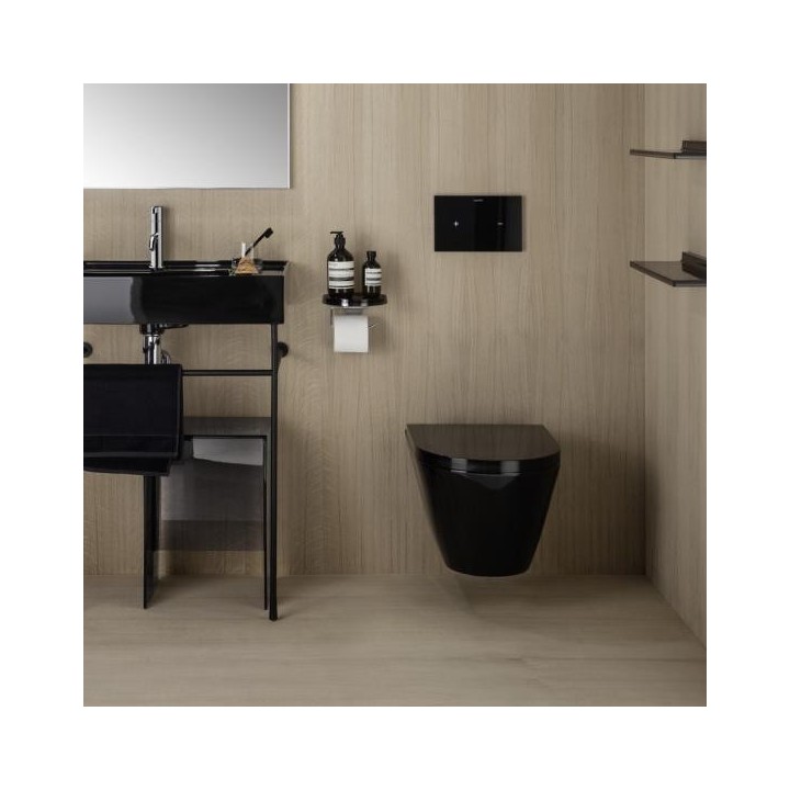 Miska podwieszana wc Laufen Kartell 370 x 545 mm RIMLESS czarny połysk H8203370200001