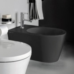 Bidet podwieszany Laufen Kartell 370 x 545 mm czarny mat. H8303317163021