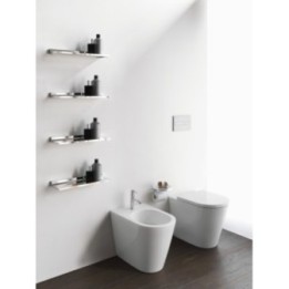 Bidet stojący, przyścienny Laufen Kartell 370 x 560 mm czarny połysk H8323310203021