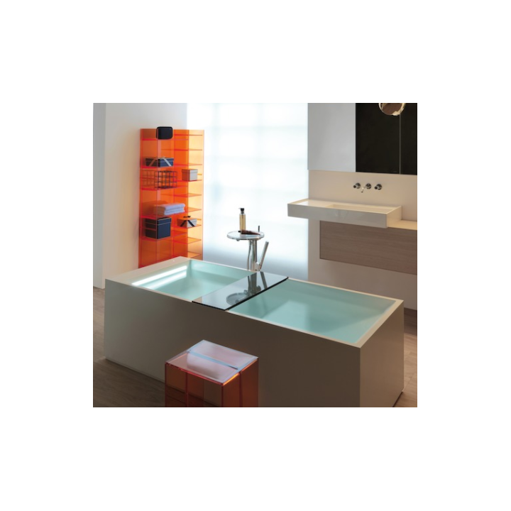 Półka na wannę Laufen Kartell 750 x 250 x 15 mm transparentna H3853320840001