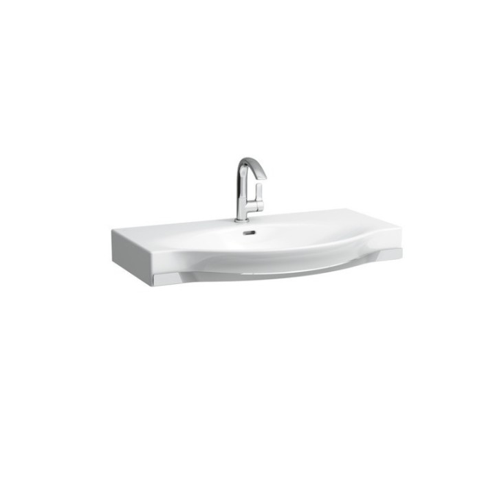 Umywalka ścienna z relingiem Laufen Palace 900 x 510 mm z otw. biała H8127020001041