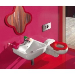 Lustro Laufen Florakids 435 x 383 mm kwiat czerwony H4616010034691