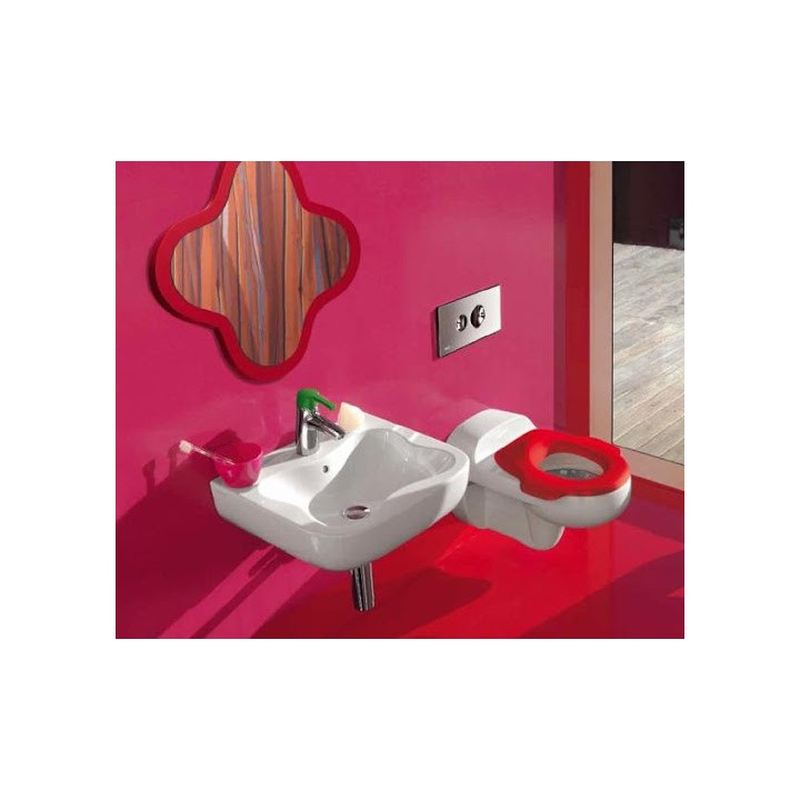 Lustro Laufen Florakids 435 x 383 mm kwiat czerwony H4616010034691