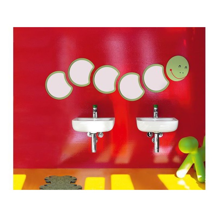 Lustro Laufen Florakids 300 x 375 mm zielony tułów gąsienicy H4616120034721