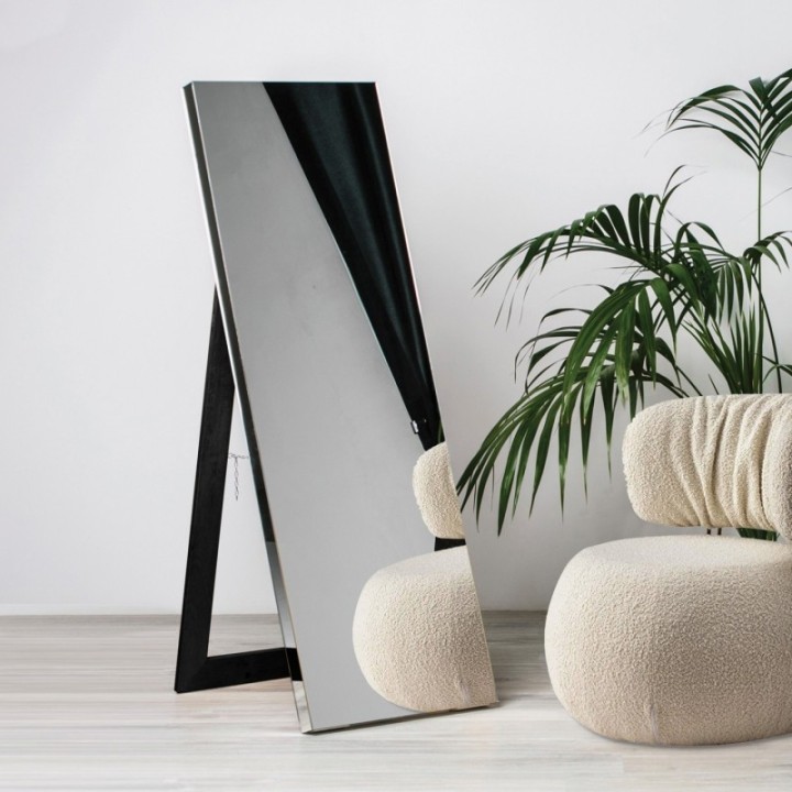 LUSTRO CZARNE STOJĄCE SILVER BLOCK 55x160cm SBL/ST/NB/55x160