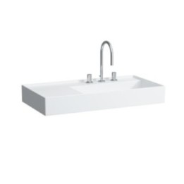 Umywalka ścienna KARTELL BY LAUFEN szlifowany spód umywalki 900X460mm z 3 otw. biała H8183390001581