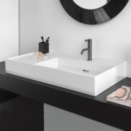 Umywalka ścienna KARTELL BY LAUFEN szlifowany spód umywalki 900X460mm z 1 otw. biały mat. H8183397571111