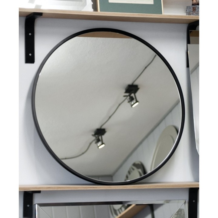 LUSTRO SCANDI SLIM – CZARNE OKRĄGŁE ŁAZIENKOWE 50cm SCD/SL/B/50