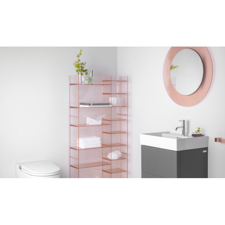 Lustro LED KARTELL BY LAUFEN 780x40x780 mm różowe H3863330930001