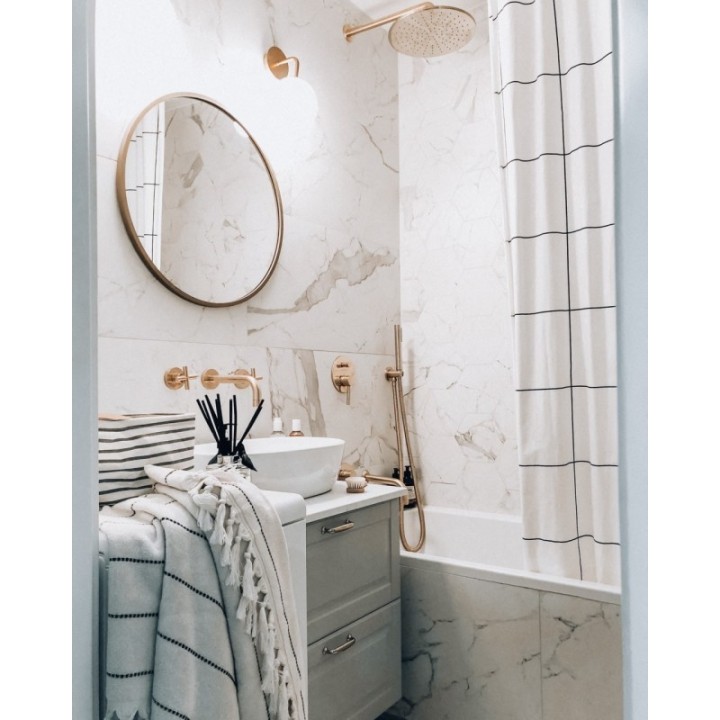 LUSTRO SCANDI SLIM – OKRĄGŁE DO ŁAZIENKI ZŁOTE 60cm SCD/SL/G/60