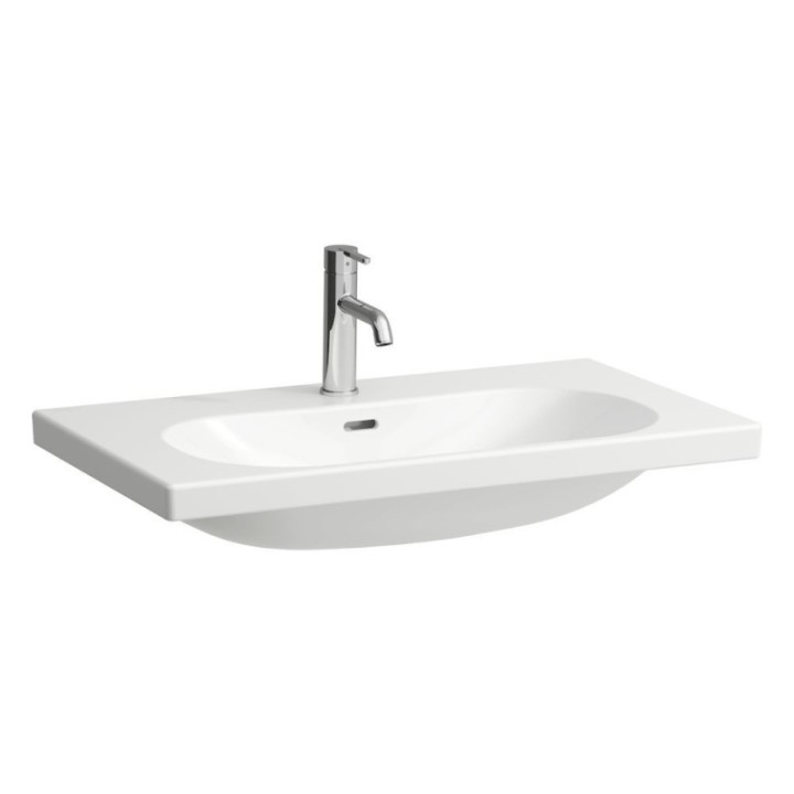 Umywalka ścienna Laufen Lua Pro 800 x 460 x 180 mm bez otw. z przelewem biały H8100870001091