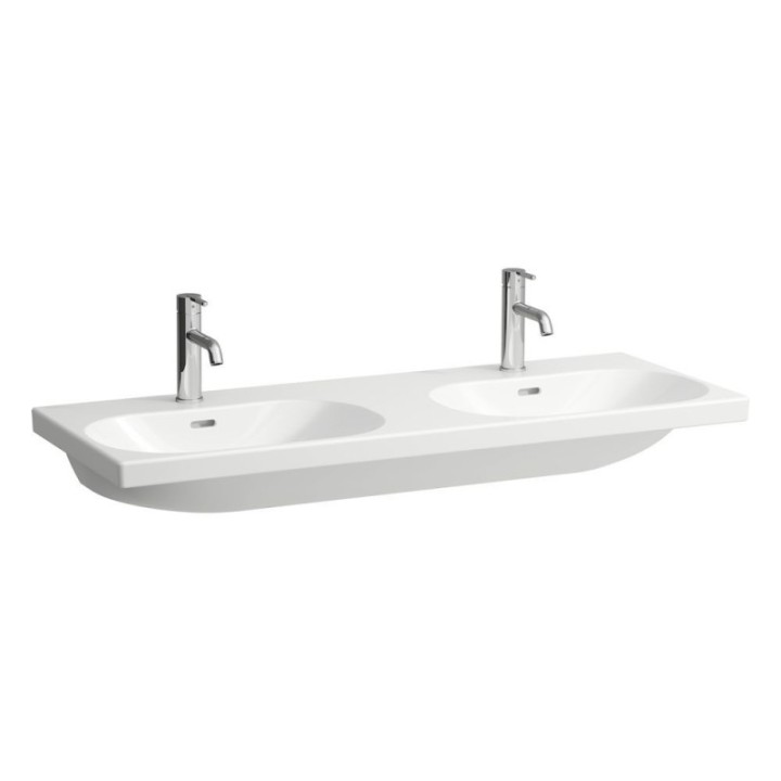 Umywalka ścienna podwójna Laufen Pro Lua 1200 x 460 x 180 mm z otw. z przelewem biały H8140810001041