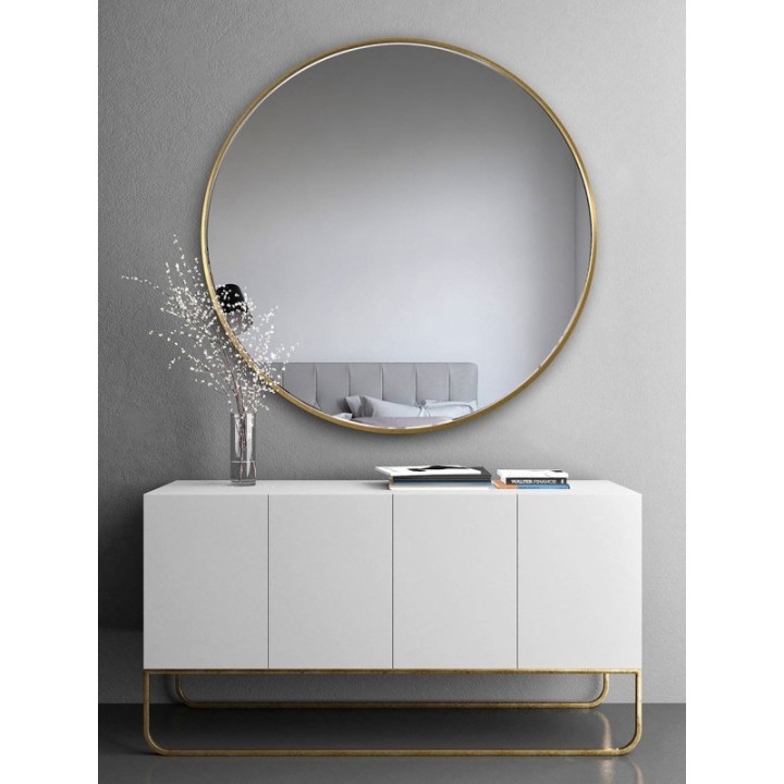 LUSTRO SCANDI SLIM – OKRĄGŁE DO ŁAZIENKI ZŁOTE 60cm SCD/SL/G/60