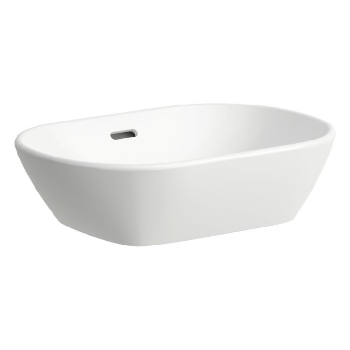 Umywalka nablatowa, owalna Laufen Pro Lua 500 x 350 x 135 mm bez otw. z przelewem biały H8120830001091