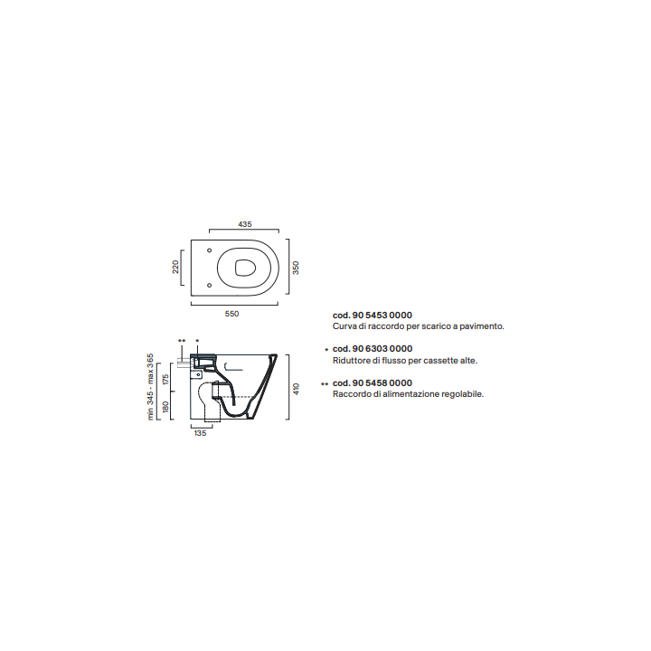 Miska WC Catalano Zero 55x35 stojąca Silentech Cemento Satinato 0114550023