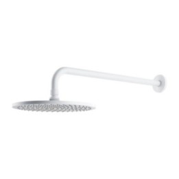 Deszczownica mosiężna z ramieniem OMNIRES SLIMLINE biały mat WGSET1WM