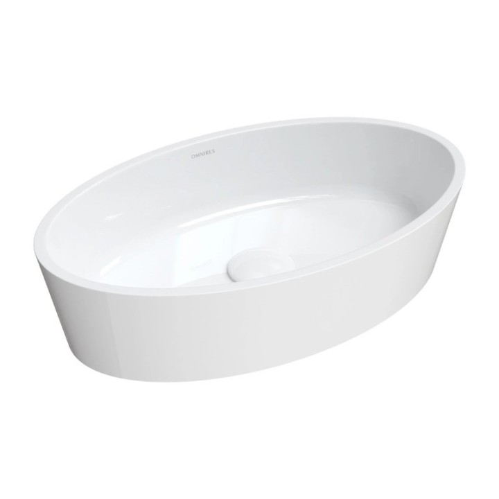 Umywalka nablatowa Omnires Bari M+ 50x30cm biały połysk BARI500UNBP