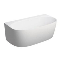 Wanna przyścienna Omnires Valencia Marble+ 158x86cm biały mat VALENCIAWPBM