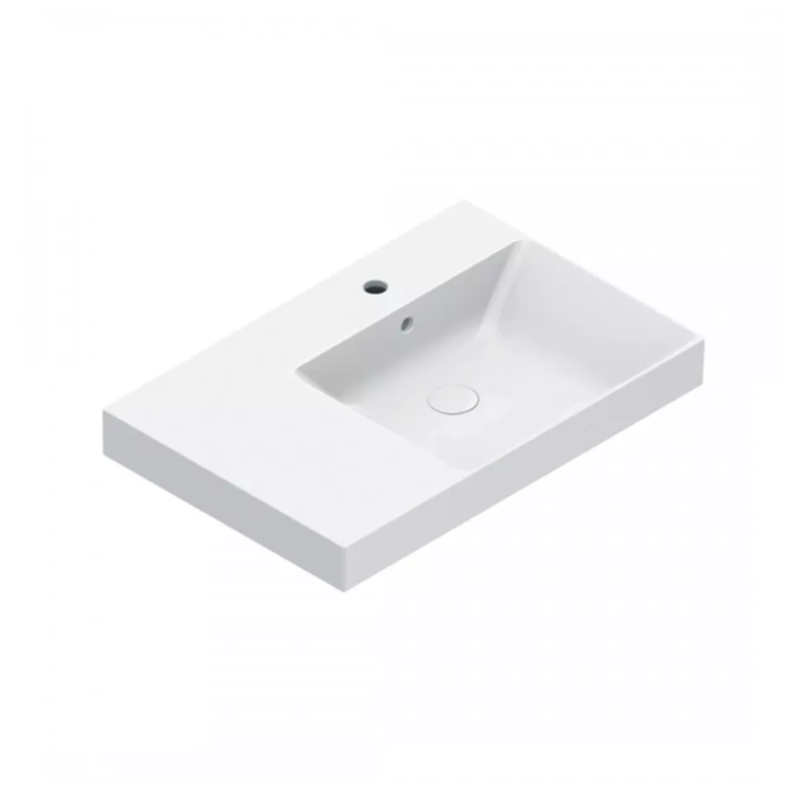 Umywalka Catalano Zero 75x50 cm prawa z otw. na baterię Bianco 175DZEUPFC00