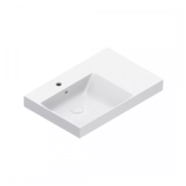 Umywalka Catalano Zero 75x50 cm prostokątna lewa Bianco 175SZEUPFC00
