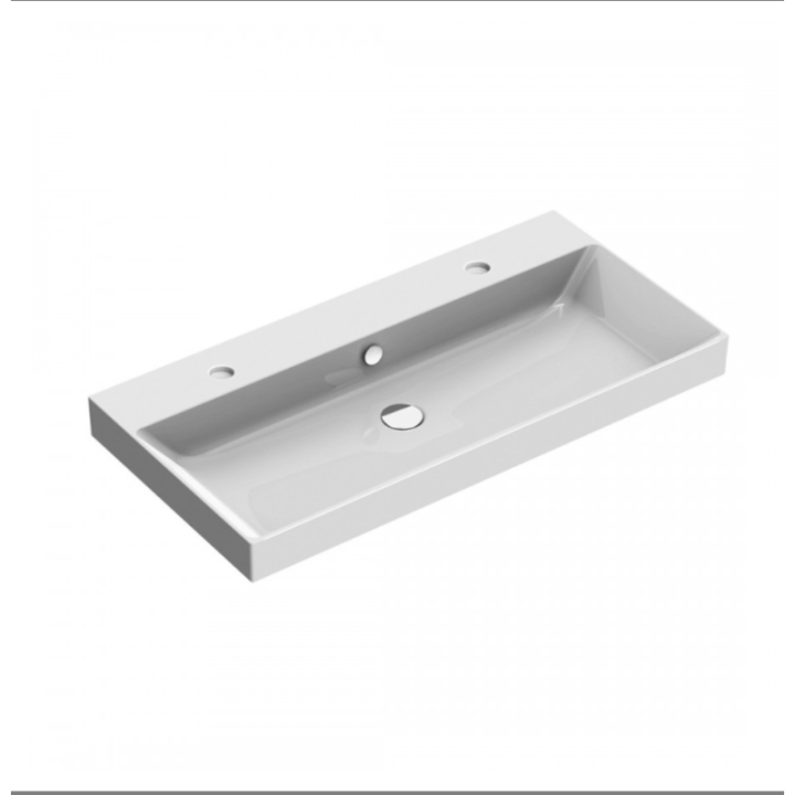 Umywalka Catalano Zero 100x50 cm z 2 otw. na baterię Bianco 110ZPS00