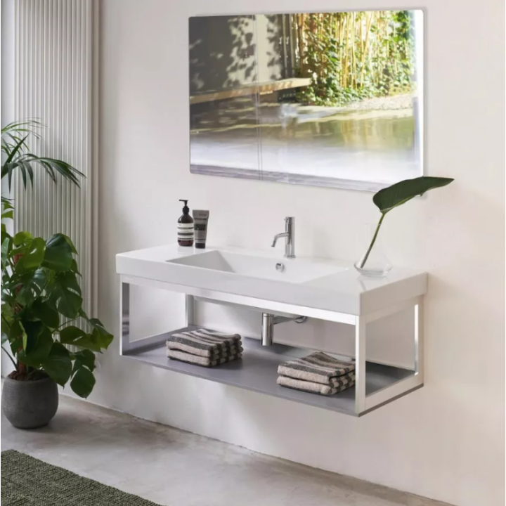 Umywalka Catalano Zero 125x50 cm z otw. na baterię Bianco 1125ZEUPFC00