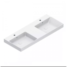 Umywalka Catalano Zero 125x50 cm z 2 otw. na baterię Bianco 1125ZEDUPFC00