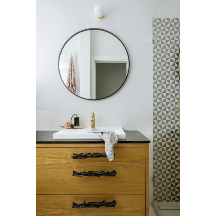 LUSTRO SCANDI SLIM – CZARNE OKRĄGŁE 80cm GieraDesign SCD/SL/B/80