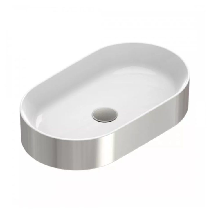 Umywalka nablatowa Catalano Zero 60x35 cm Bianco / Argento 0122600041