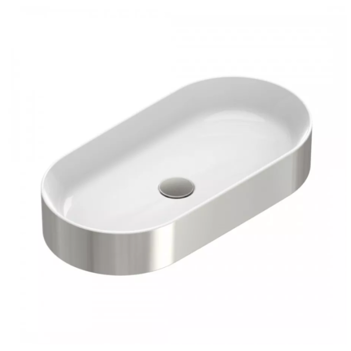 Umywalka nablatowa Catalano Zero 70x35 cm Bianco / Argento 0122700041