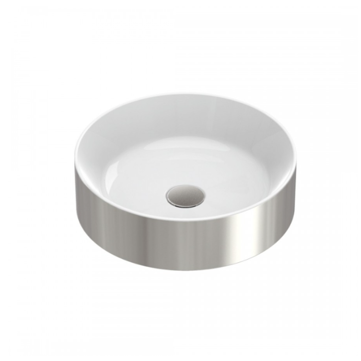 Umywalka nablatowa Catalano Zero 45 cm Bianco / Argento 145TZEBA
