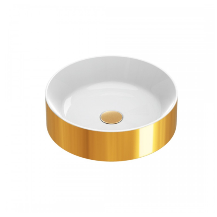 Umywalka nablatowa Catalano Zero 45 cm Bianco / Oro 0123450042